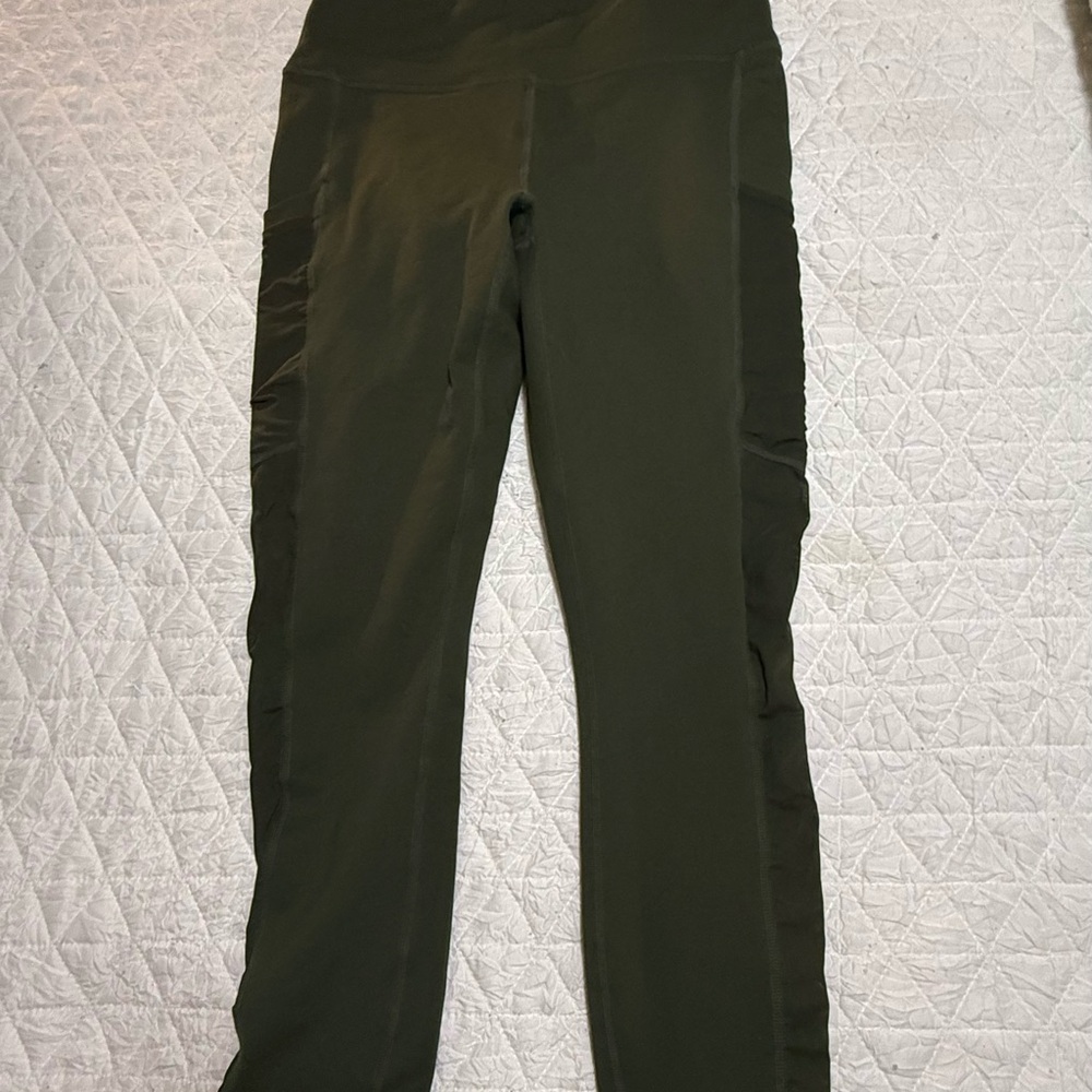 Fabletics Olive Green High-Waisted Leggings | Women’s Size 8